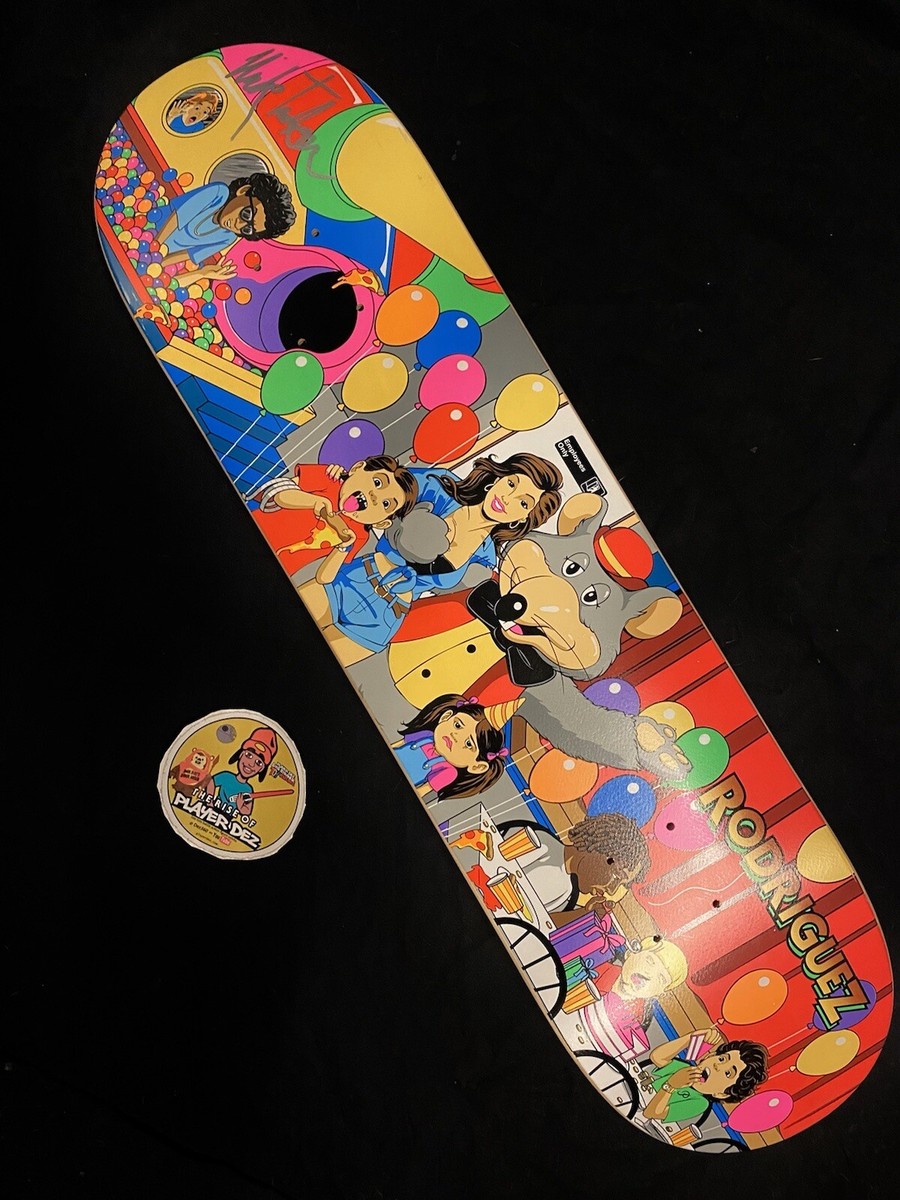 RARE SIGNED Nick Tucker Chuck E Cheese Primitive Skateboard Deck