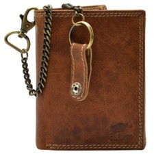 Vintage Voll Leder Herren Portemonnaie Geldbörse Hand Made Kettenbörse und RFID 