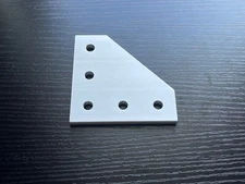 8020 80/20 Equivalent 4151 Aluminum 5 Hole 90 Degree Joining Plate for 10 Series