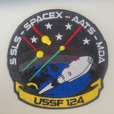 FALCON 9 USSF-124 PATCH MISSION SPATIALE BRODÉ 5 SLS SPACEX AATS MDA TEAM