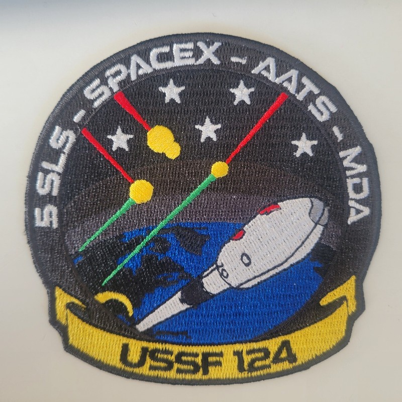 FALCON 9 USSF-124 EMBROIDERED SPACE MISSION PATCH 5 SLS SPACEX AATS MDA TEAM