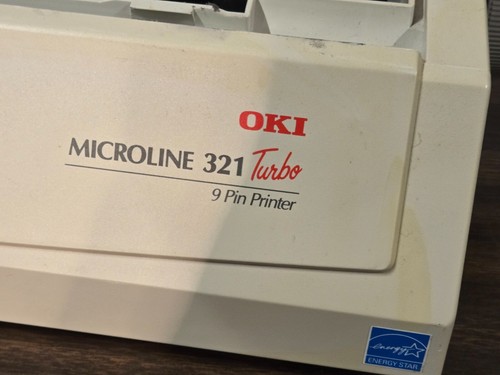 Oki Microline 321 Turbo 9 Pin Dot Matrix Printer Model GE7100A ~ Missing Parts - Picture 2 of 9