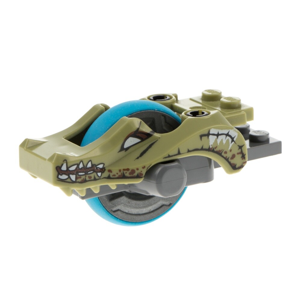 1x Lego Chima Flywheel 2x8 Wheel Blue Crocodile Green 70115