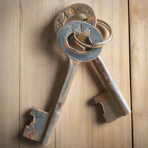 Alcatraz Prison San Francisco Death Row Lock Cast Iron With Keys (3" x 5") - Picture 3 of 4