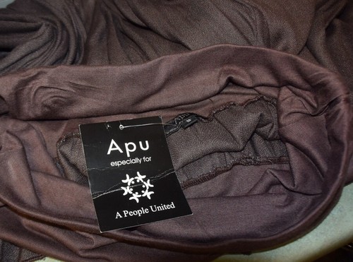 NWT Apu A People United Long Gored Yoked Pull On Skirt-Hi Lo Hem Full Sweep-S/M - Picture 13 of 14
