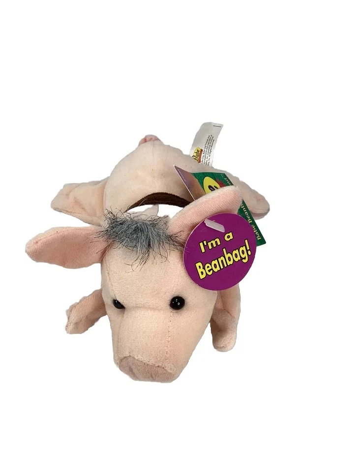 "Babe and Friends Cerdo Bolsa de frijoles Juguete Animal de peluche Universal Studios Equity Toys 7""" Foto 2 de 4
