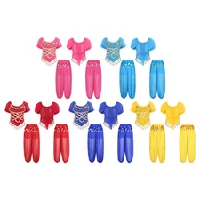 Womens Belly Dancing Festival Crop Top And Bloomers Pants Arabian Dancewear Set