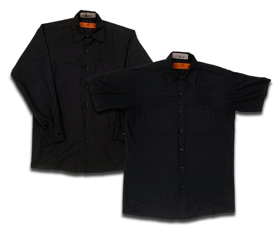 Camisas de trabajo Red Kap 2 bolsillos color liso uniforme manga corta y larga #CC Foto 4 de 4