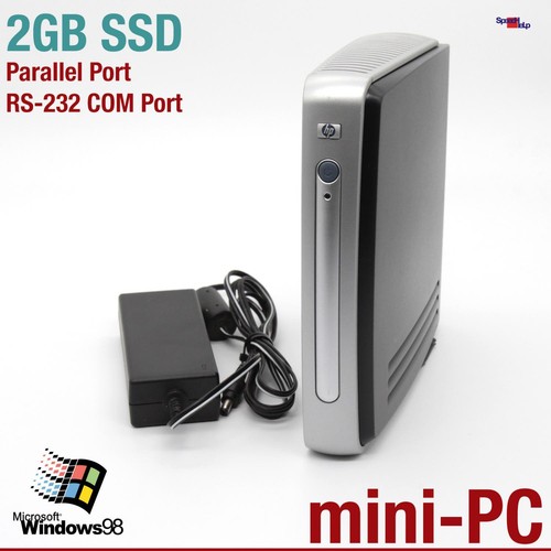 HP MINI-COMPUTER PC FÜR WINDOWS 98 SE DOS OLD GAMES 2GB SSD RS-232 PARALLEL PORT - Bild 1 von 9