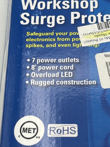 APC SurgeArrest 7 Outlet Surge Suppressor PDIY7 with 8ft Cord - Picture 7 of 8