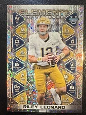 2024 Bowman U Best Elements Of The Game Riley Leonard SPECKLE #EG-18 Notre Dame