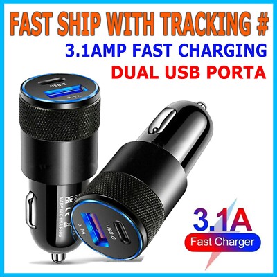 2-Port PD USB-C Fast Charging Car Charger Adapter For iPhone 14 13 12 11 Samsung