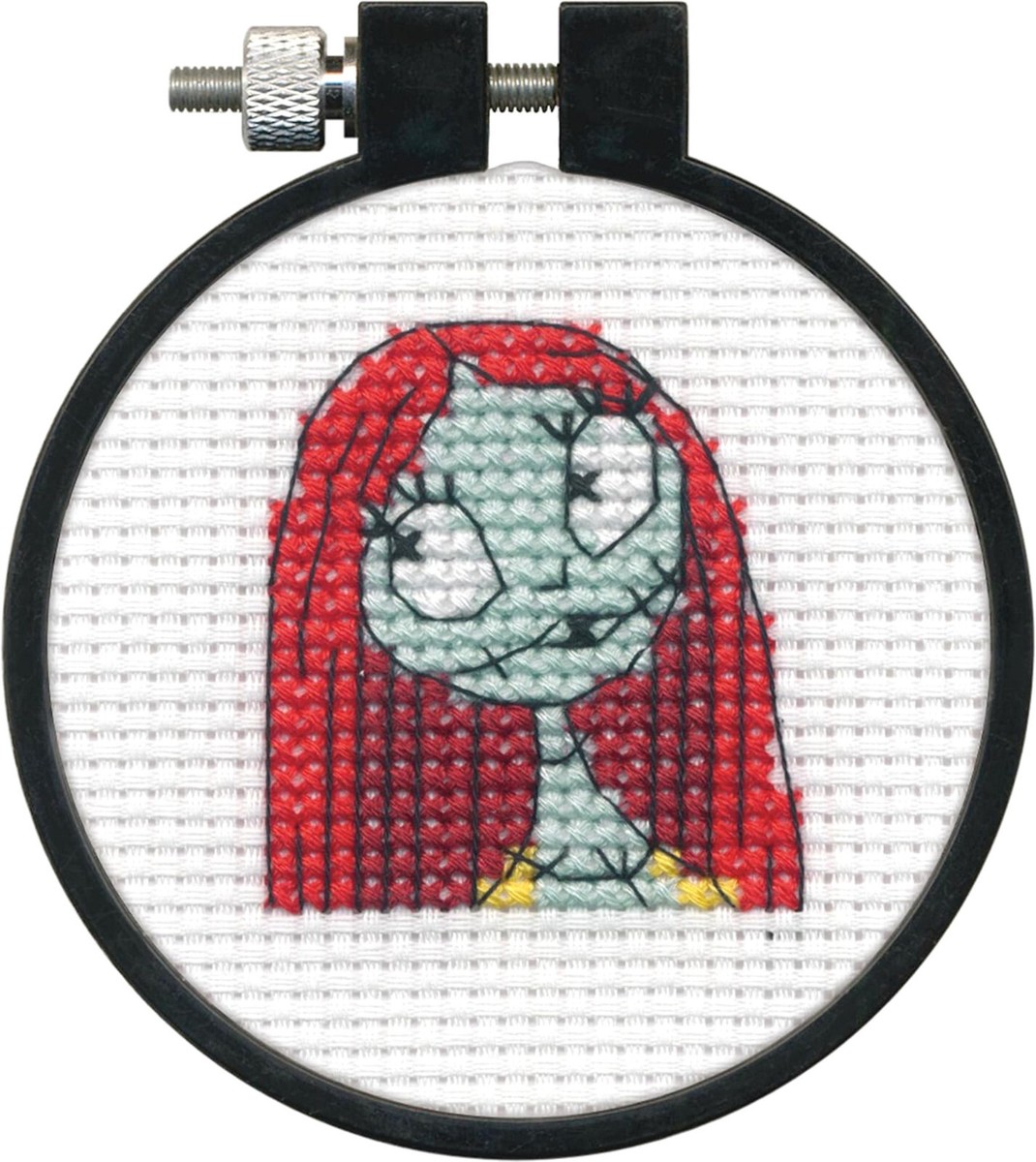 Learn-A-Craft Cross Stitch Kit - Cute Kitty Design With 11 Count Aida Fabric & Hoop