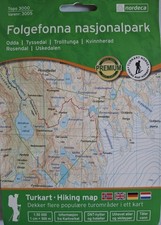 Carte TOPO 3000  NORVEGE - Folgefonna Nasjonalpark (Odda,...