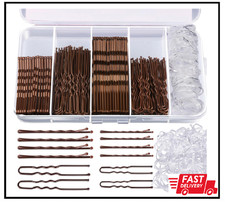 Teenitor 300pcs Bobby Pins Hair Pins Kit 100 Hair Pin Women 100 Bobby Pins Brown