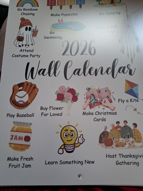 2026 This Year Calander Wall Calander