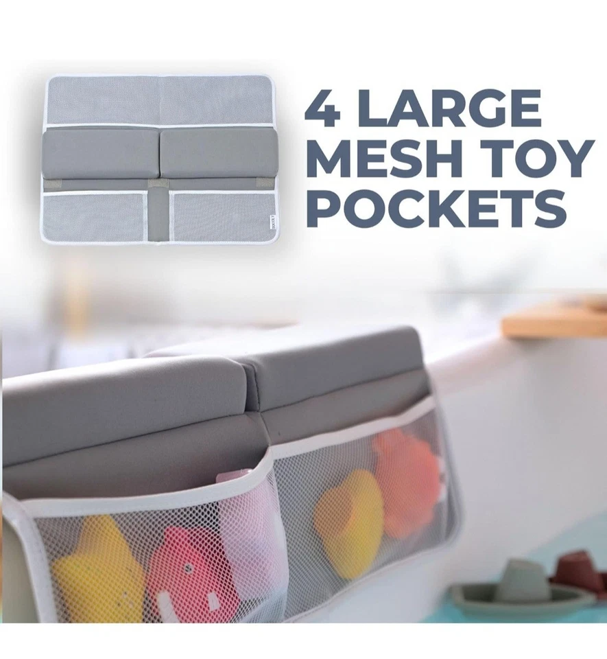 Juego de almohadillas para rodilleras y reposacodos de baño para bebé - Soporte de baño para bebé para rodillas y codos Foto 2 de 4