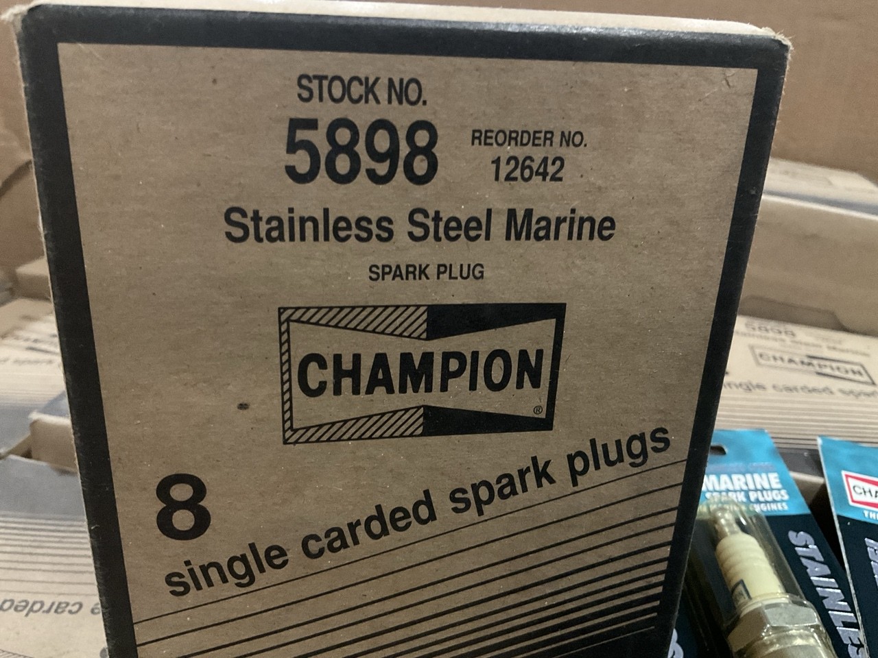 Wholesale Lot Of 4,965 Champion 5898 Stainless Steel Marine Spark Plugs