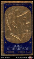 1965 Topps Embossed #65 Bobby Richardson Yankees 2 - GOOD