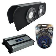 2015 - 2023 Ford Mustang Coupe Harmony HA-F124 Dual 12" Sub Box HA-A800.1 Amp