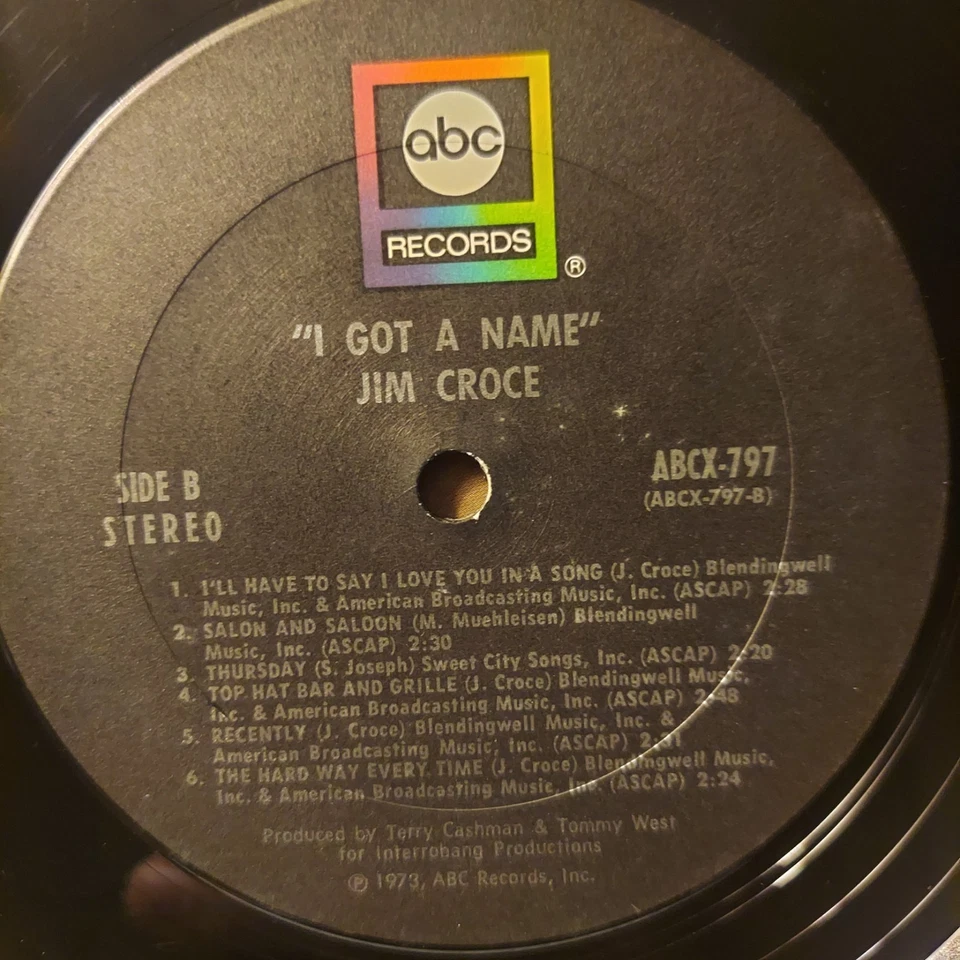 Jim Croce I Got A Name 1973 Vinyl LP ABC Records ABCX-797🔥FAST,FREE SHIPPING/VG - Image 3 of 4