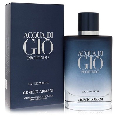 Acqua Di Gio Profondo by Giorgio Armani Eau De Parfum Spray Refillable 3.3 oz (M