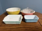 Vintage Pyrex Bowl and Refrigerator Dish Mixed Lot