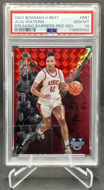 2024-25 Bowman's Best U Juju Watkins Breaking Barriers Red Geo /10 PSA 10 #BB-1
