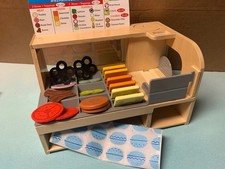 Melissa  Doug Slice  Stack Sandwich Counter Parts Bun Meat Cheese incomplete