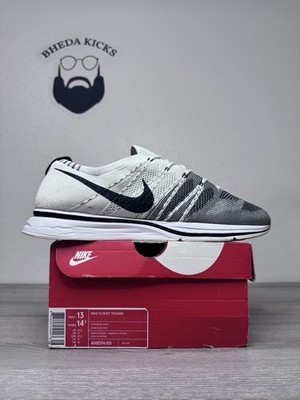 Size 13 - Nike Flyknit Trainer White Black AH8396-100 Men's