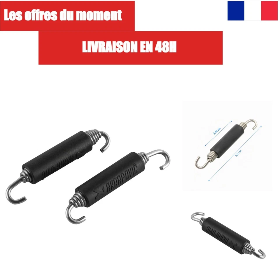 Crochets à Ressort d'Échappement Moto Silencieux Sarini - Lot de 2 - Photo 1/4