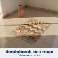 Kilim lana artigianale geometrico piccolo