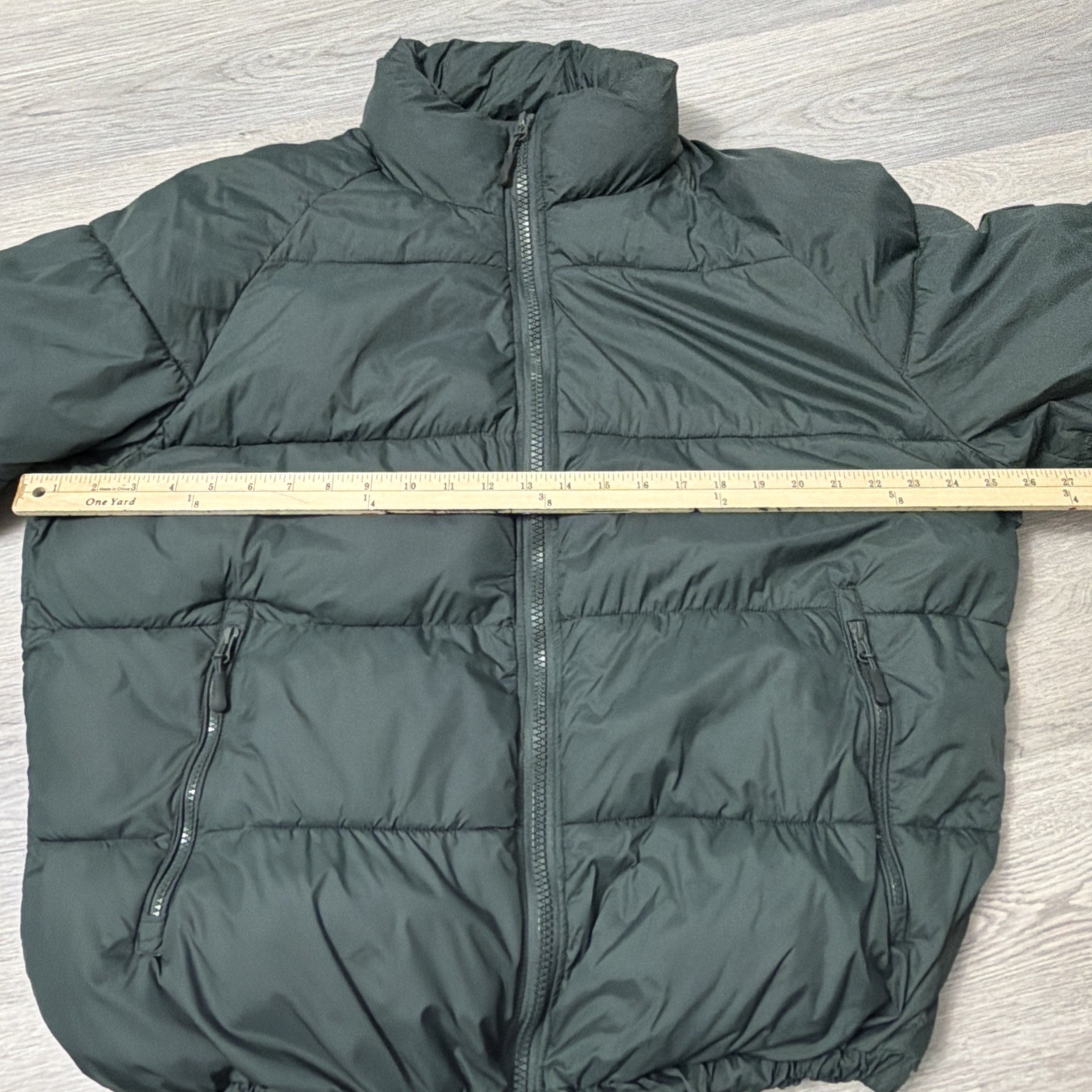 Zara water-repellent puffer jacket XL dark green 6985/303/516 thumbnail 10