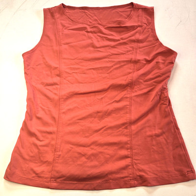 Coral Orange Women Tank Top Stretch S/M