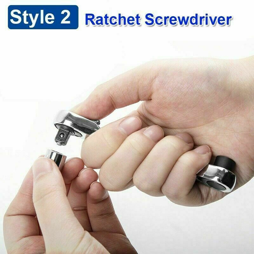1/4" Mini Double-Ended Quick Socket Ratchet Wrench Rod Screwdriver Bit Tools NEW - Picture 4 of 12