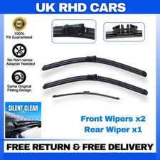 Front and Rear Windscreen Wipers For Infinity QX80 2017-2024 24"18"10"