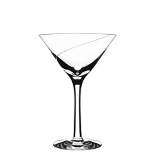 Kosta Boda Line Martini Glass Set of 2 by Anna Ehrner | Handcrafted Swedish Crys