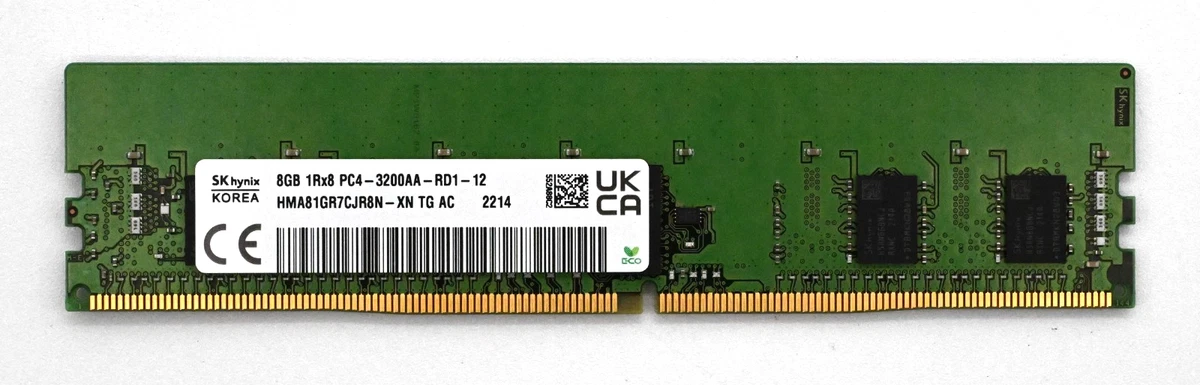 PC4-25600 (DDR4-3200) Bus Speed Computer RAM 8 GB Capacity per