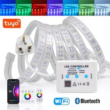RGB LED Strip Lights 230V Dimmable with Music Sync Smart Control Plug and Play