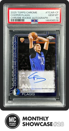 2025 Topps Chrome Cooper Flagg Chrome Rookie Autographs (PSA 10)