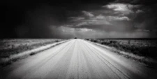 Fine Art Photography, Black and White, 8x16, Prairie Road, Nebraska