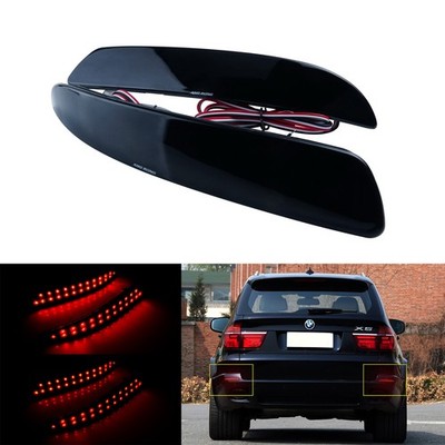 2x Schwarz LED Stoßstange Reflektor Bremslicht Für BMW X5 E70 LCI 2010-2013 12 V