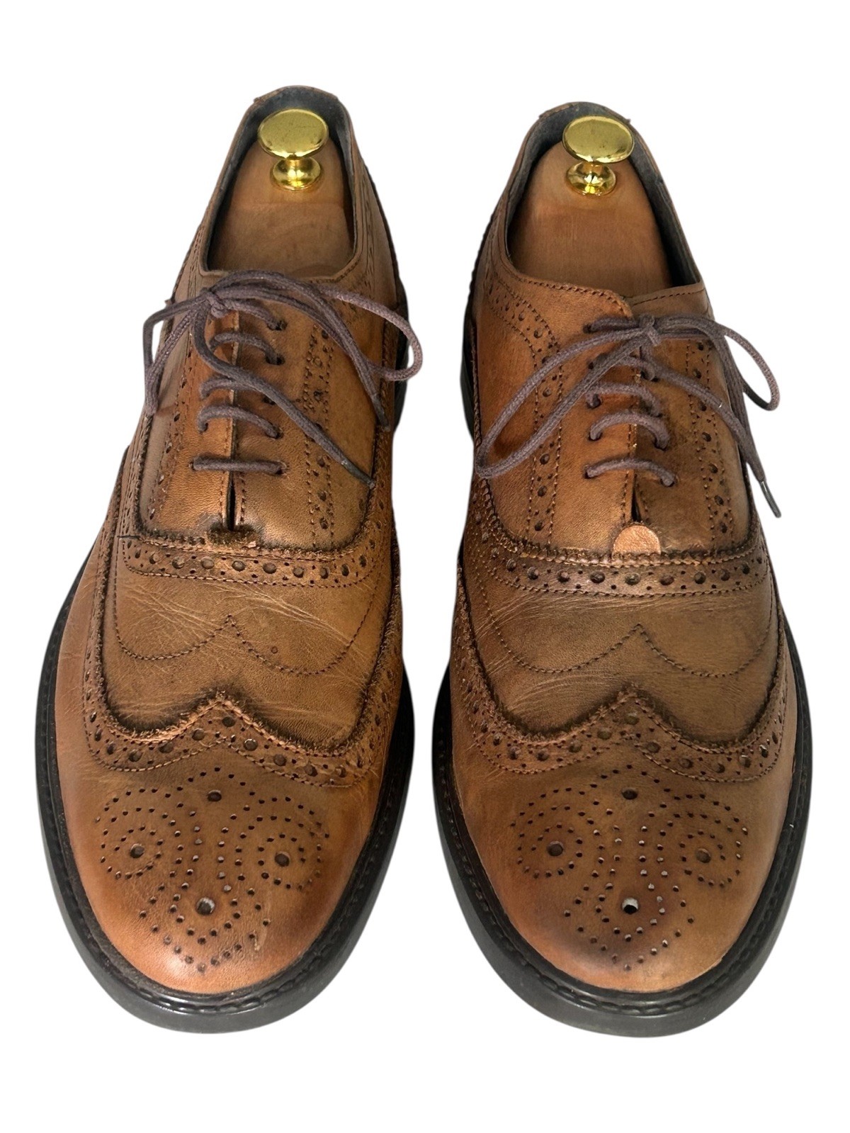 SAOLA Scarpe da uomo Oliver Sweeney Derby Brogue Hunter punta alare stringate pelle di vitello UK 10