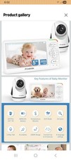 Firskids FK5163 Monitor New Open Box Baby Monitor White 2 camera 2 monitor set