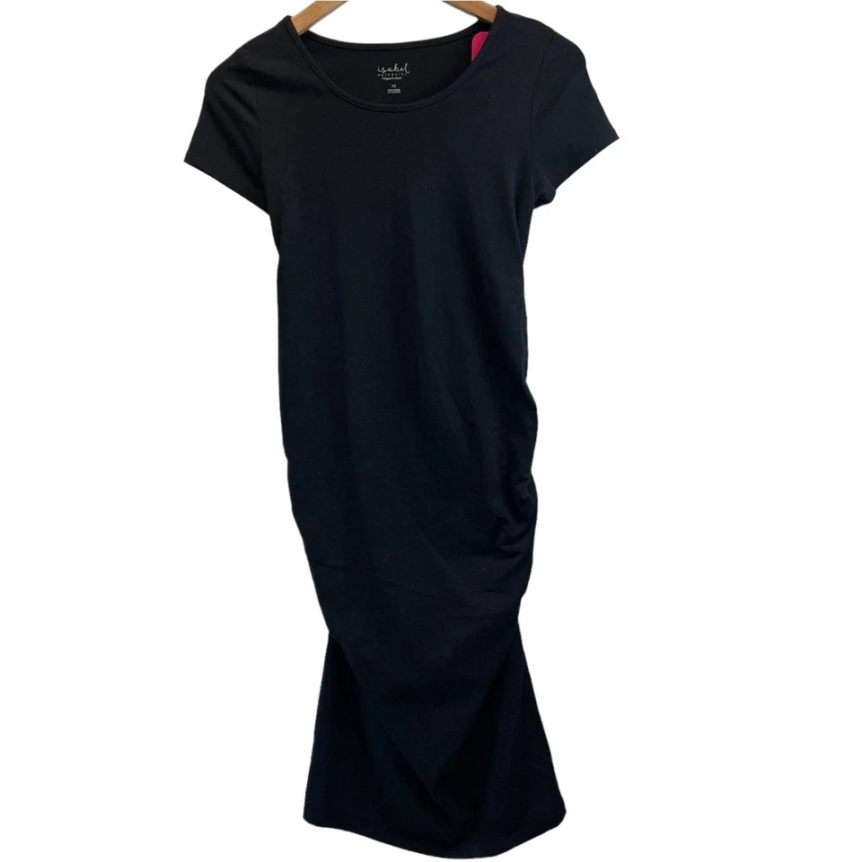Isabel by Ingrid & Isabel Maternity Dress WMNS XS Black Short Sleeve Stretch - Image 2 of 4