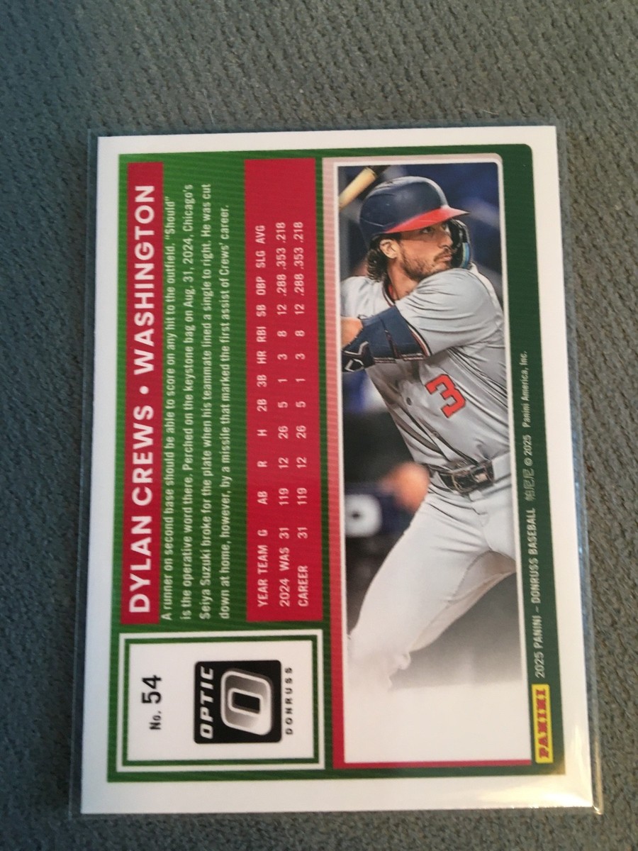 2025 DONRUSS OPTIC 54 DYLAN CREWS NATIONALS RATED ROOKIE | eBay