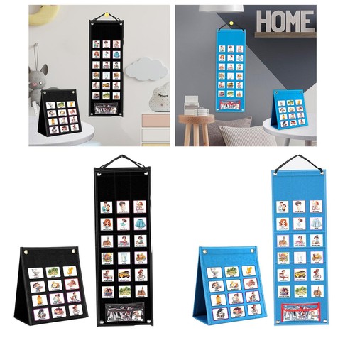 Horaire Visuel Pour Les Enfants Tableau De Corvée, 3 En 1 Calendrier Quotidien Poche Routine Cartes Tout Petits Mat Riel D Apprentissage L Autisme Out