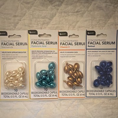 b.pure Concentrated Facial Serum Biodegradable Capsules Set of 4 0.13 fl oz