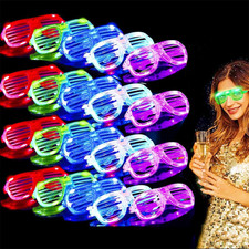 20-Pack LED Glasses 6-Color Light-Up Glow Party Favors for Birthday, Wedding,