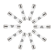 10pcs 16A 500V 6x30mm Ceramic Cartridge Fuse Fast Blow for Energy Saving Lamp